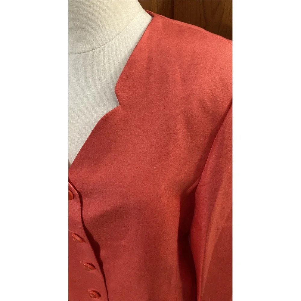 Dana Buchman Silk‎ Wool Skirt suit wmens Sz 12 New Pink Career mother Bride $476